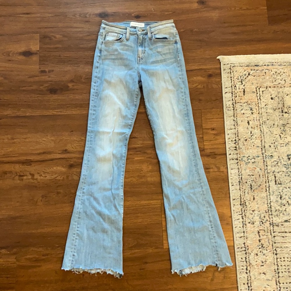 Flying Monkey light wash flare jeans